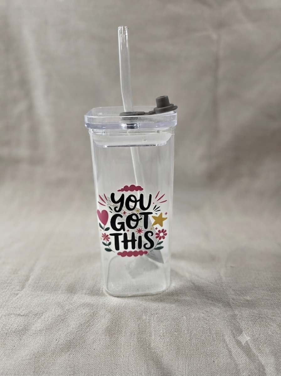 "You Got This" Glass Tumbler
