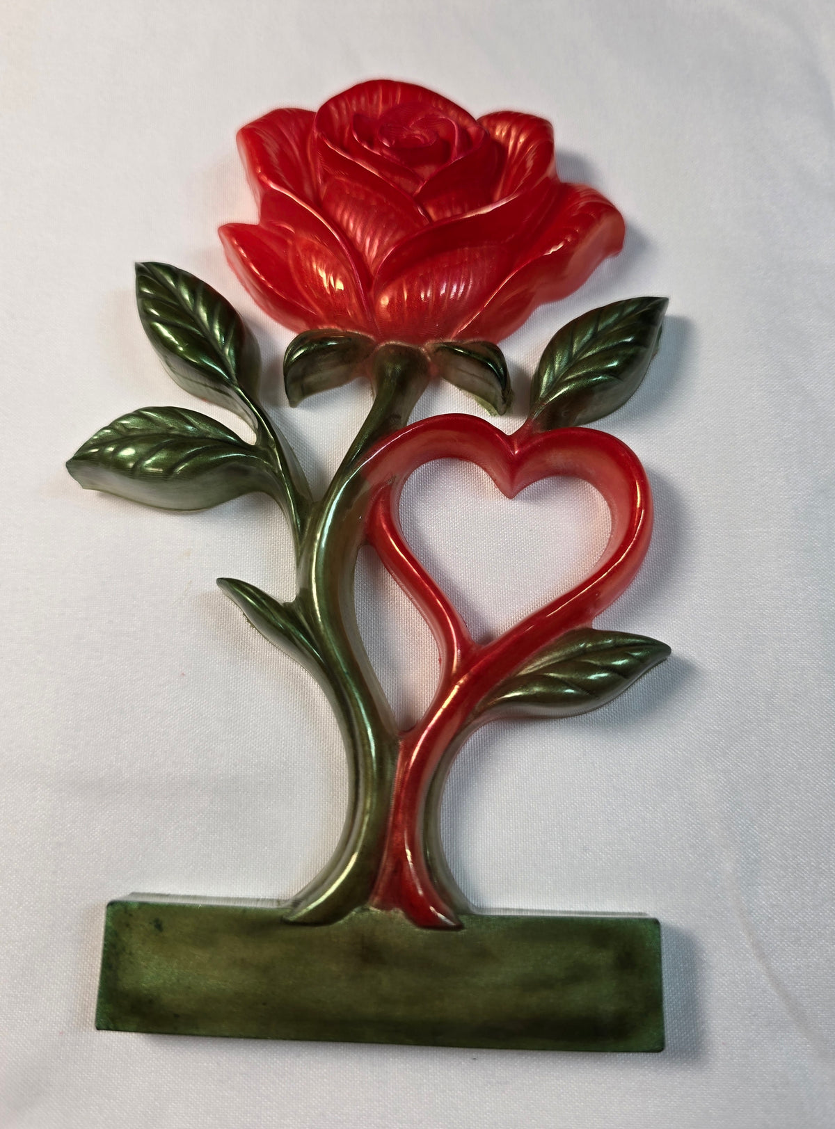 Rose & Heart Resin Magnet