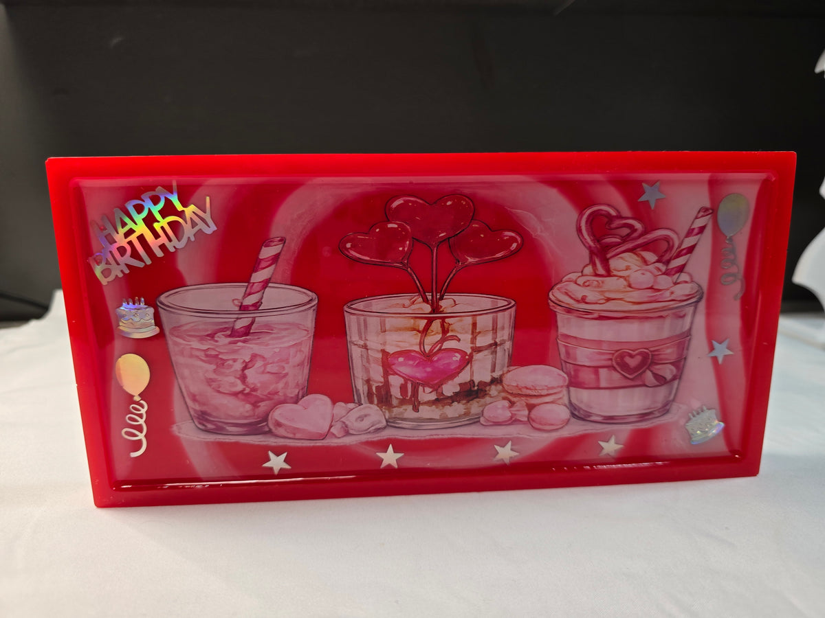 "Happy Birthday" Resin Tray/Standing Sign