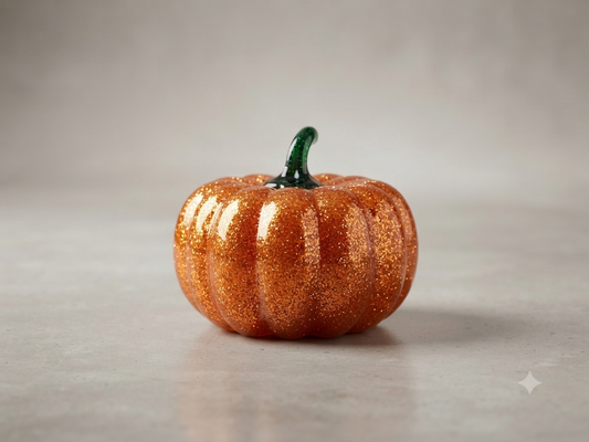 Sparkle Pumpkin Trinket Jar (Medium-sized)