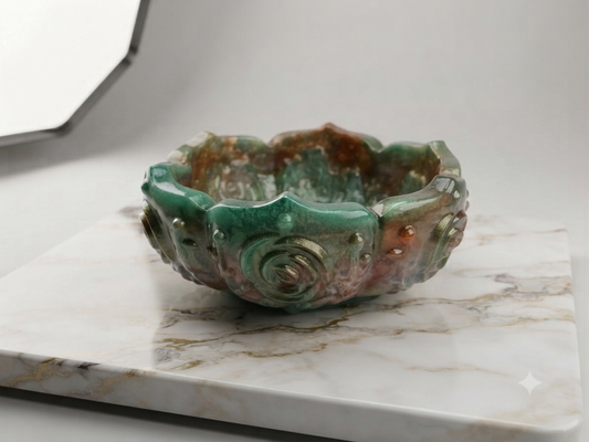 Green & Bronze Trinket Bowl