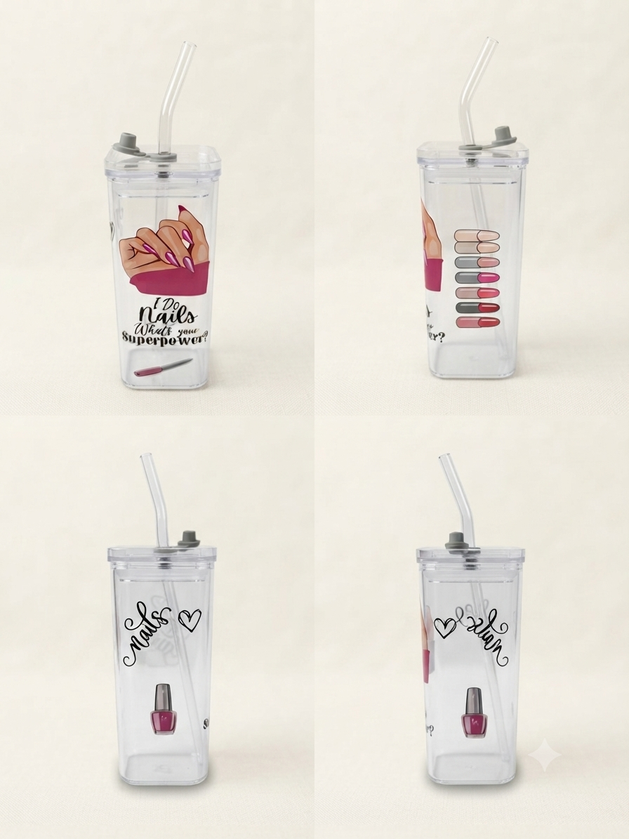 "I Do Nails" Glass Tumbler