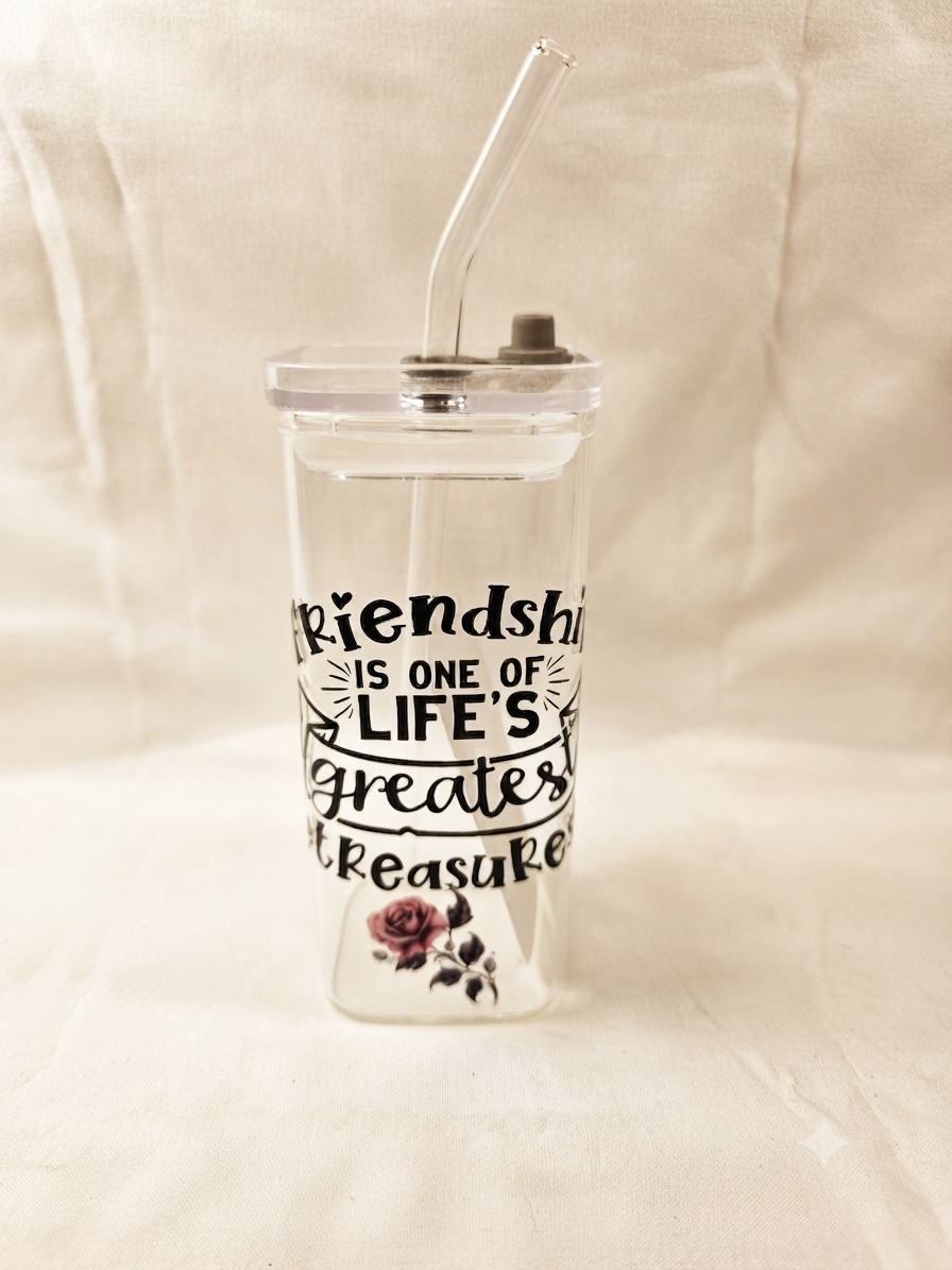 "Friendship" Glass Tumbler