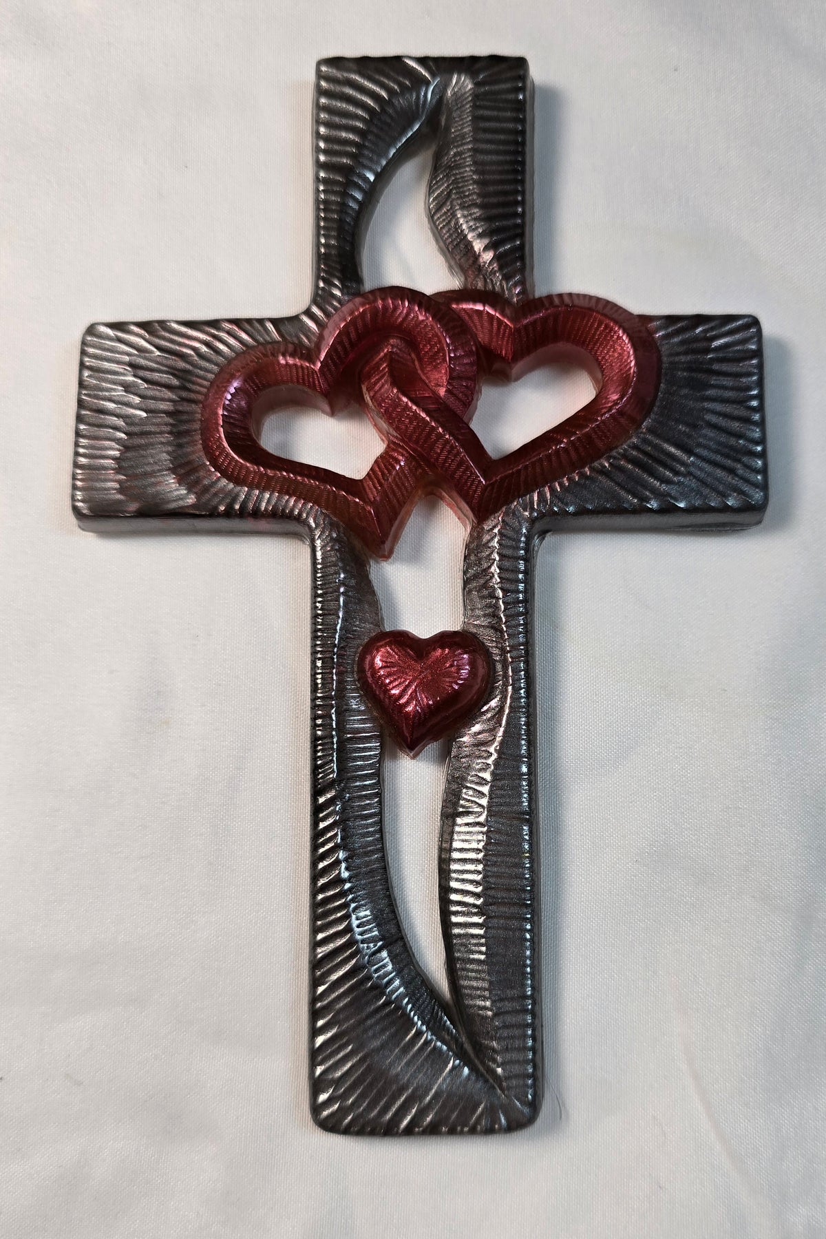 Intwined Hearts Cross Magnet