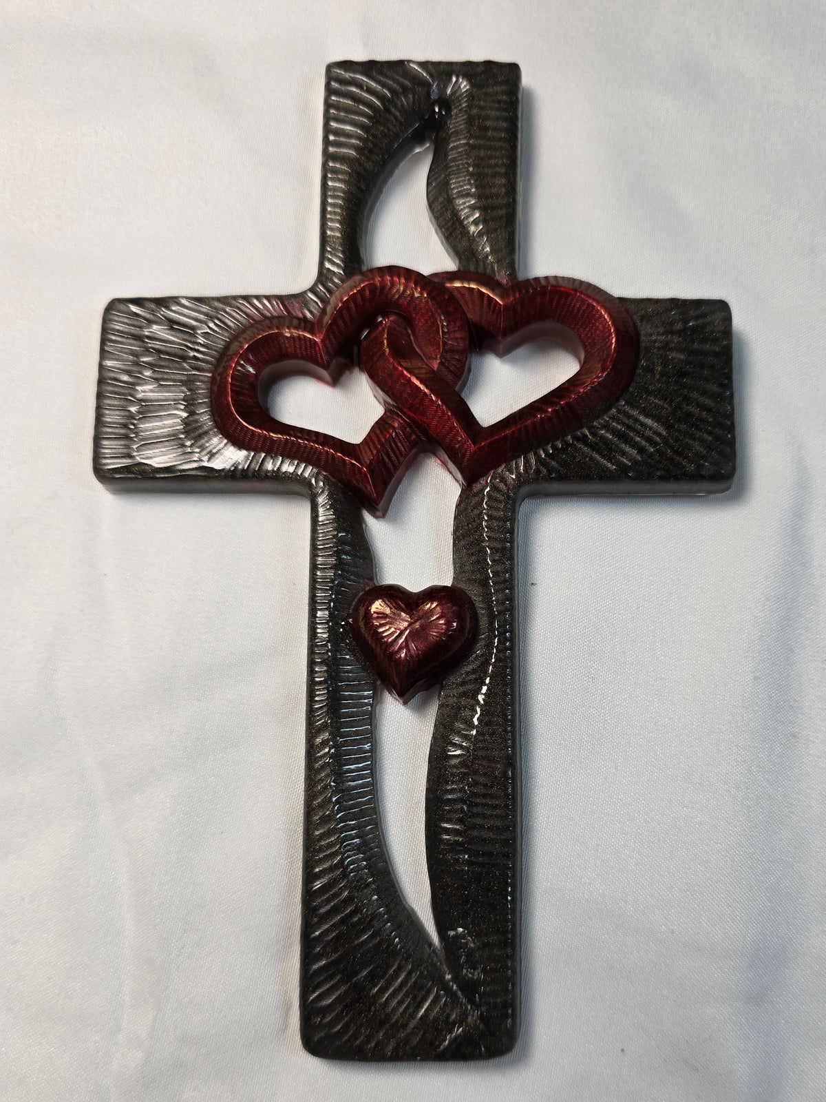Intwined Hearts Cross Magnet