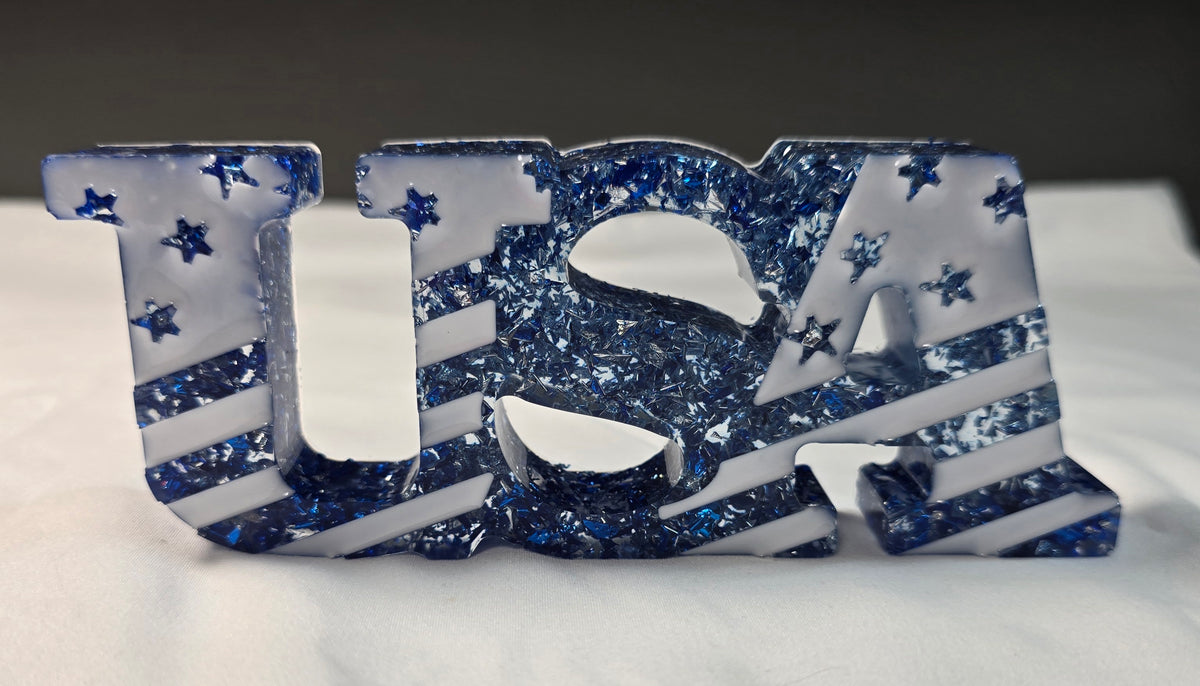 USA Resin Word Block