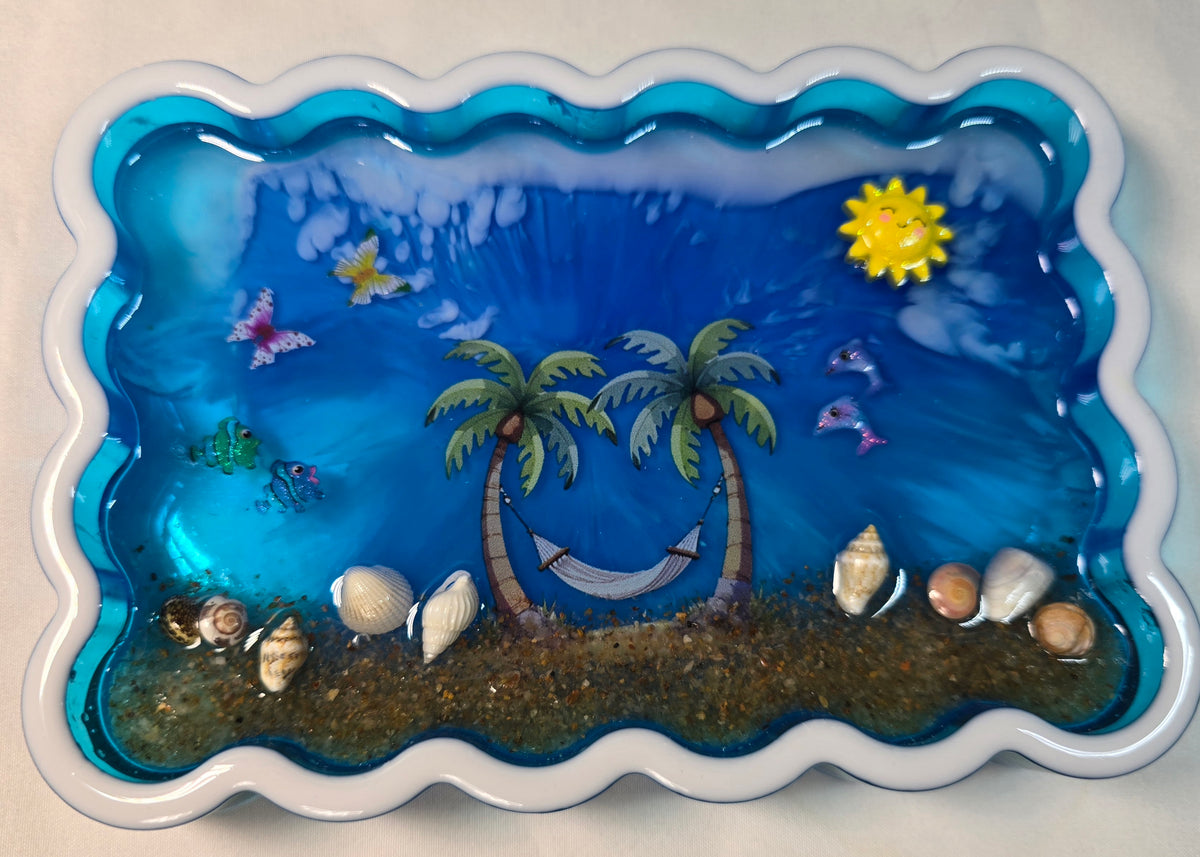 Beach Scene Resin Tray