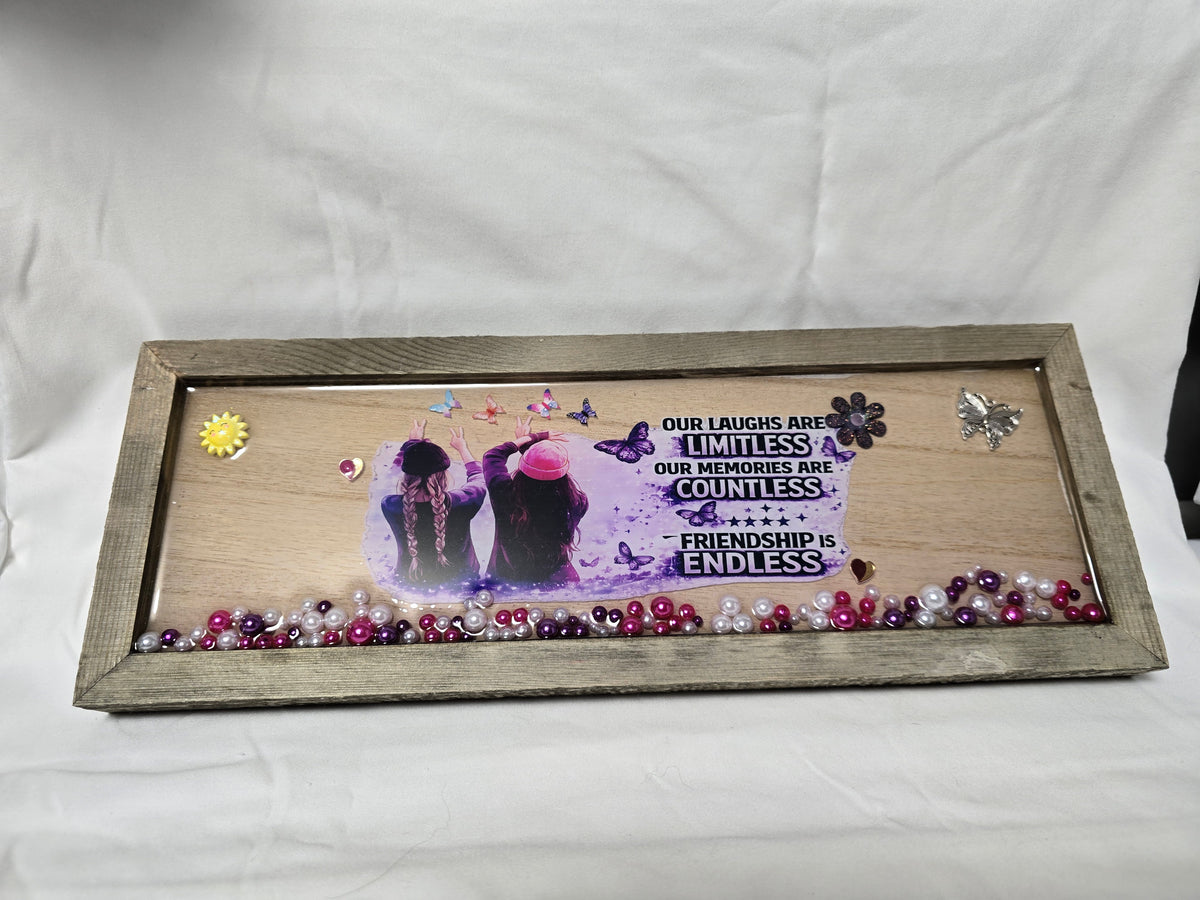 "Friendship" Wood And Resin Wall Hanging Sign