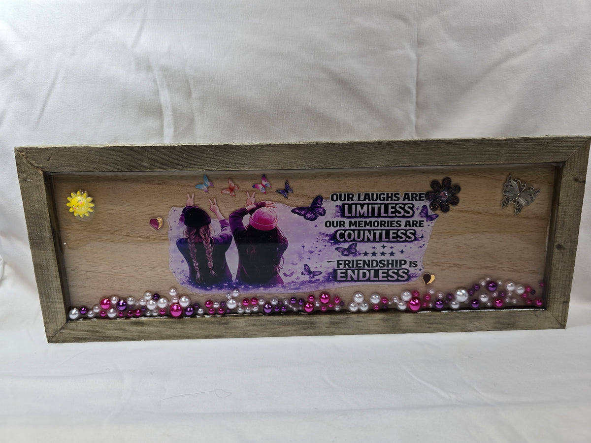 "Friendship" Wood And Resin Wall Hanging Sign